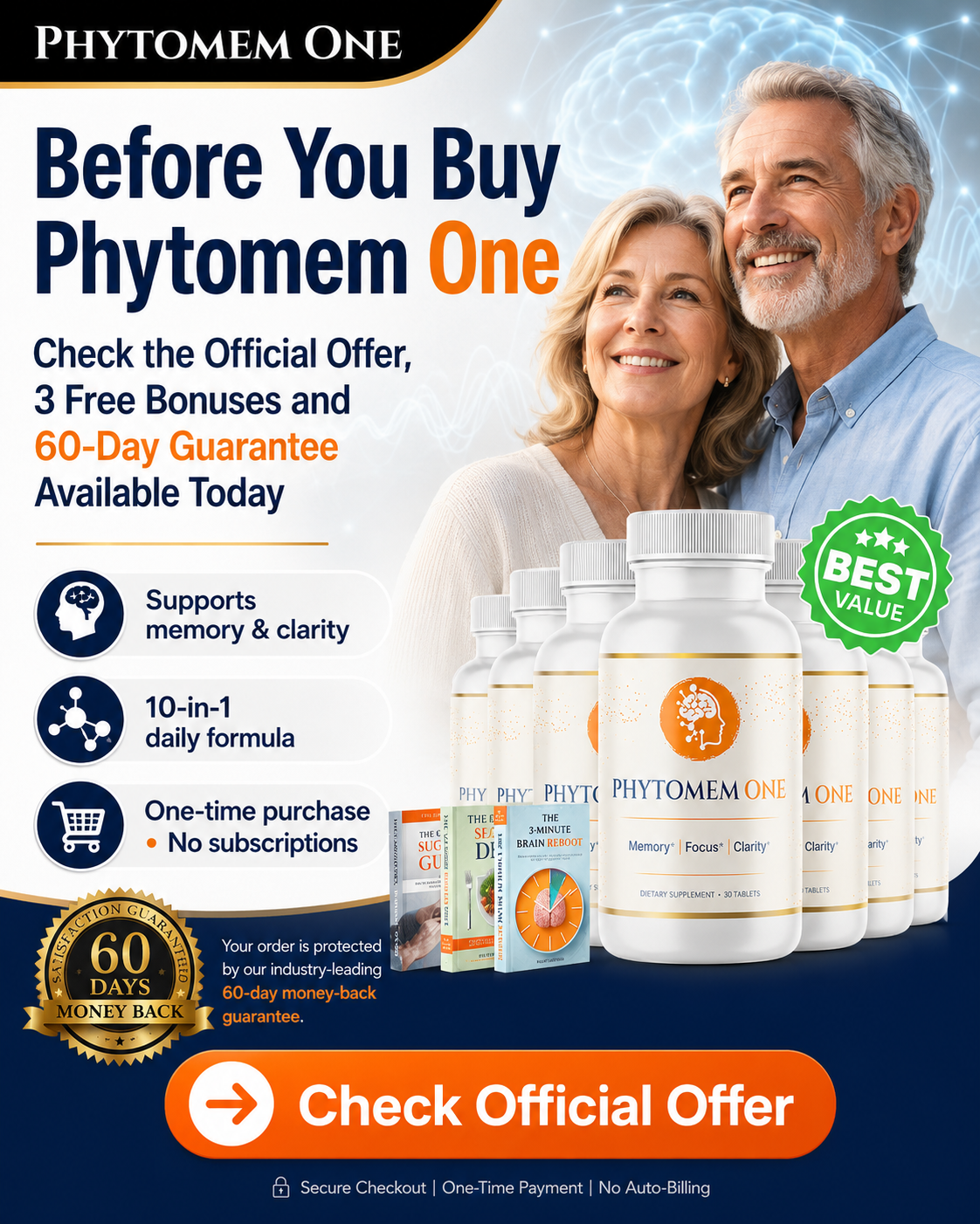 Phytomem One official offer preview with bonuses and 60-day guarantee