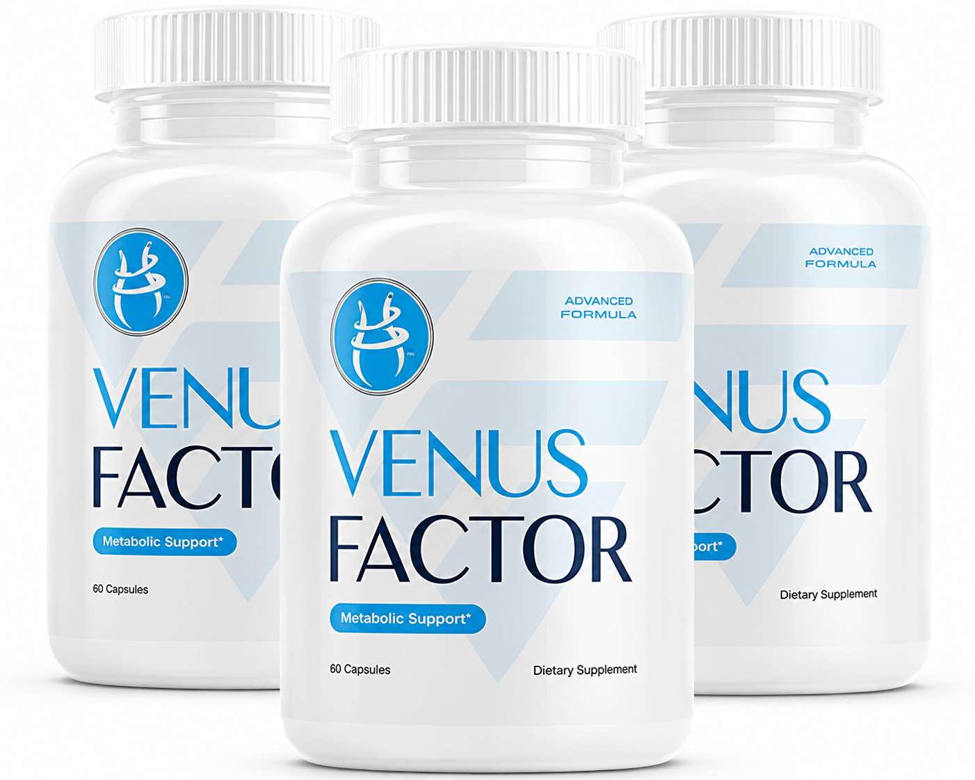 Venus Factor dietary supplement bottles - advanced metabolic support formula for women